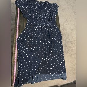 Lane Bryant Navy polka dot dress